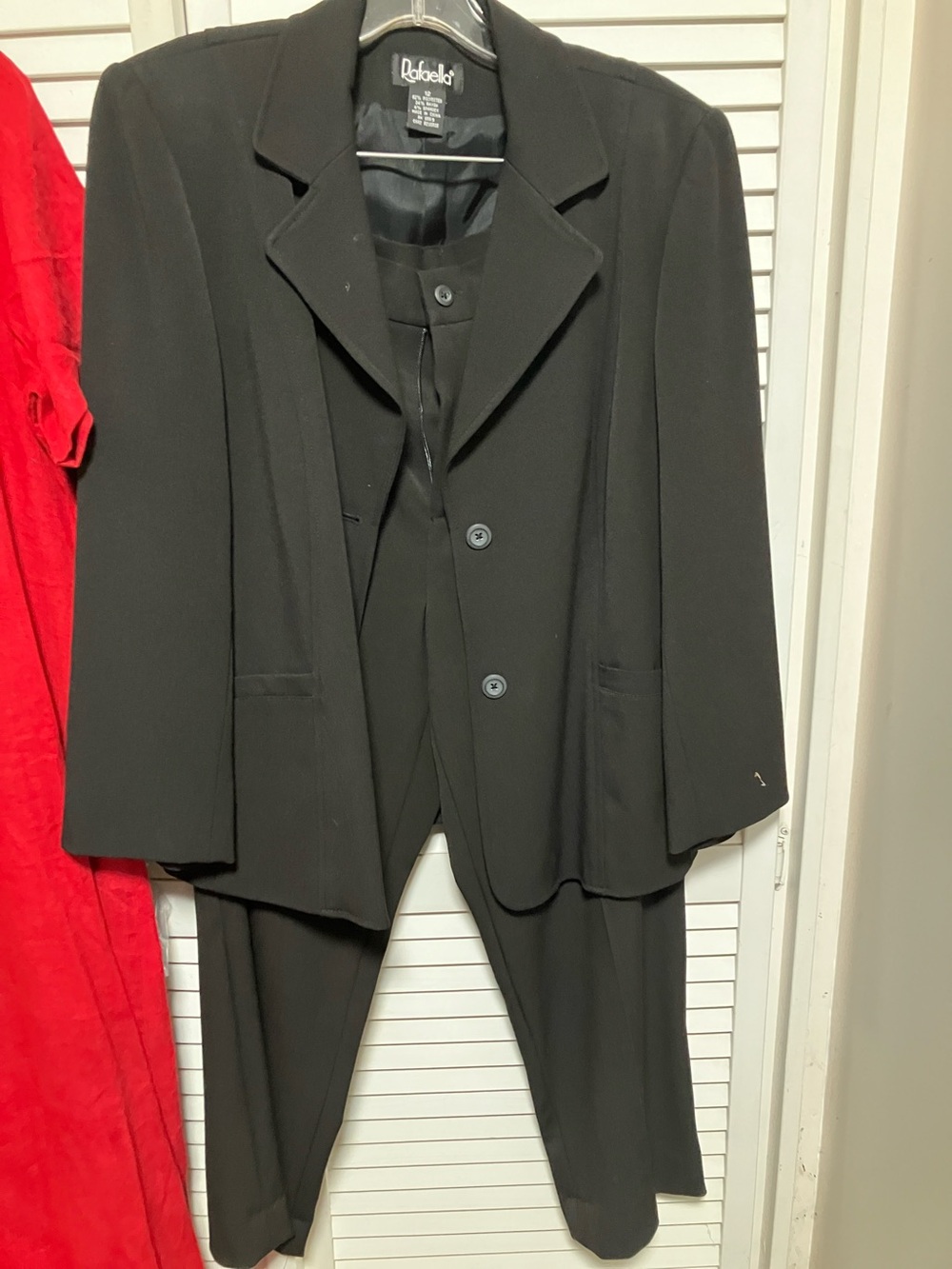 Rafaella Black Women's Two-Piece Blazer and Pants Suit - Classic Notch Lapel